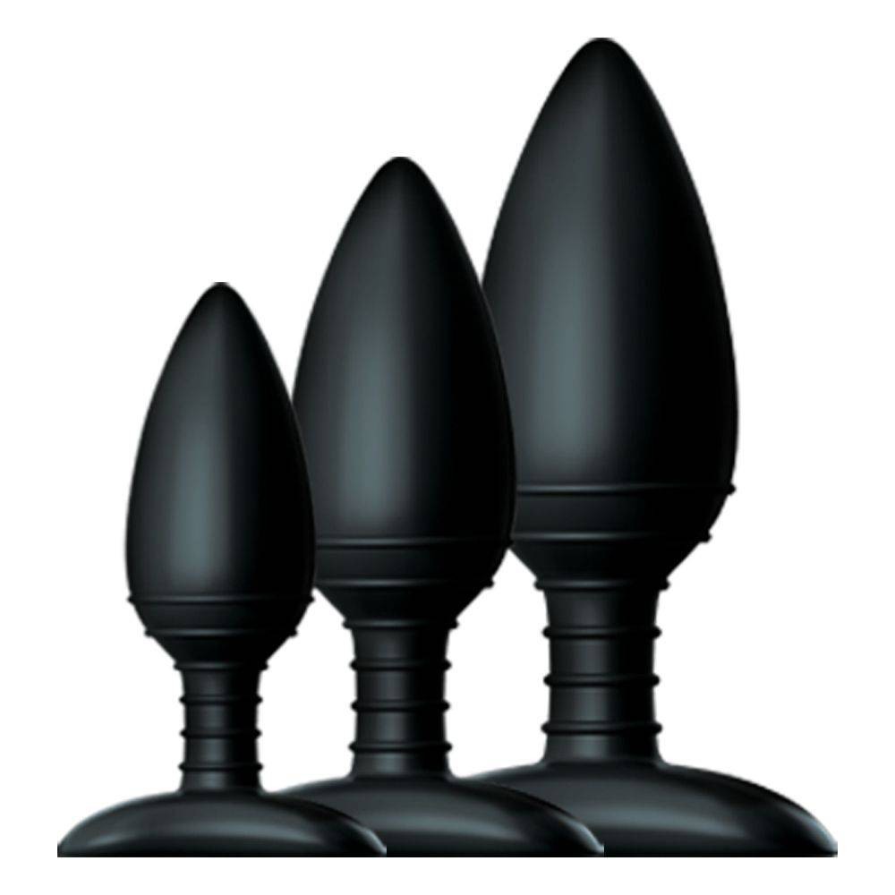 Nexus Butt Plug Trio Ribbed Anal Prostate Massager Silicone Small Medium Large - Image 4