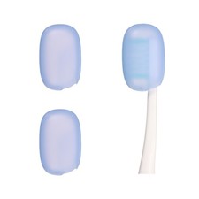 2Pcs Silicone Toothbrush Covers Tooth Brush Cover Cap Light Blue 