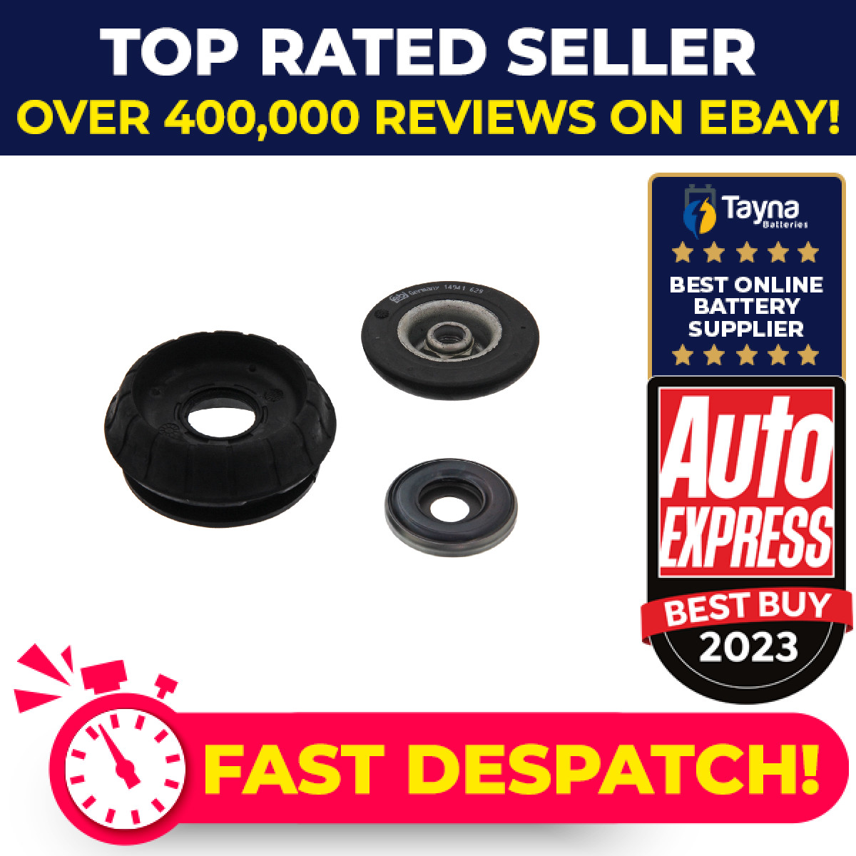 Top Strut Mounting fits RENAULT CLIO 57, Mk1 1.9D Front 91 to 98 7700827436 Febi