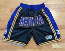 Kobe Bryant Los Angeles Lakers Shorts Men  s Medium Black Purple Mamba 24 8