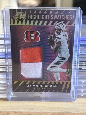 Panini 2024 Illusions Ja'Marr Chase Highlight Swatches Patch #HS-JCE /25