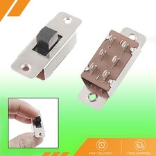 5 Pcs On/Off/On 3 Position DPDT 2P3T PCB Panel Slide Switch 6A/125V 3A/250V AC