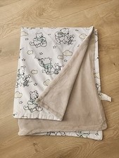 Disney Winnie The Pooh Baby Blanket White Tan Brown Piglet