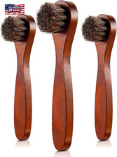 Jovitec 3 Pieces Horsehair Polish Applicator Brush Kit Saddle Soap Shoe Shine Br
