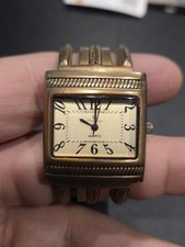 Working Ladies Gold Premier Designs Quartz Bangle Watch GX VGUC C78