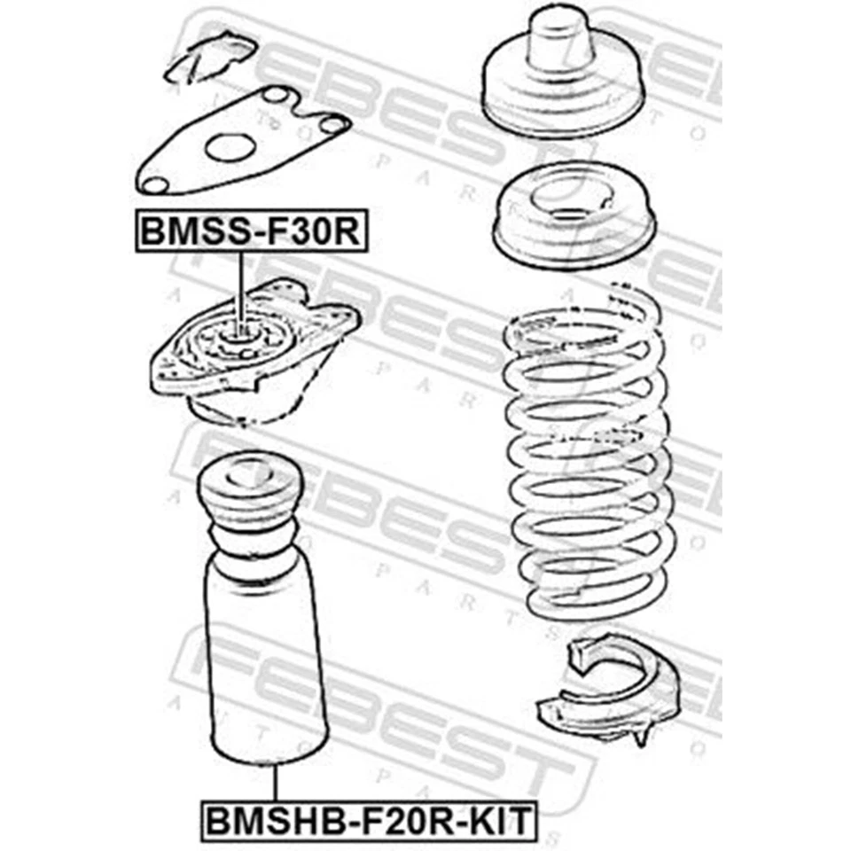 2X FEBEST Soporte De Amortiguador Trasero Compatible Con BMW 1 2 3 4 X1 X2 MINI - Imagen 4 de 4
