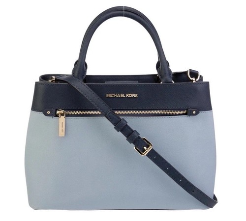 Michael Kors Hailee Medium Convertible Satchel Blue