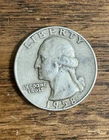 1958 D Silver HIGHER GRADE VF+ Washington Quarter Free Shipping