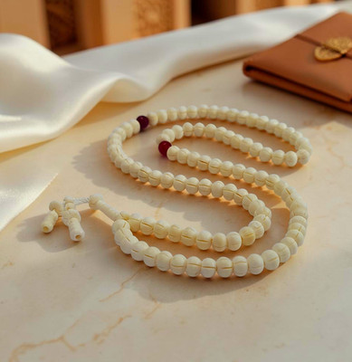 Luxury Islamic Gift Set Camel Bone Tasbeeh Ruby Beads White Oud Attar Leather Po