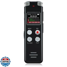 64GB Digital Voice Recorder with Playback: Voice Activated Recorders for Lect