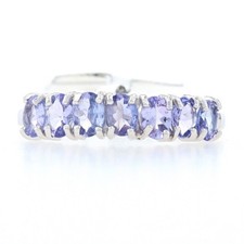 NEW Tanzanite Ring - Sterling Silver 925 Oval Cut .97ctw Size 7