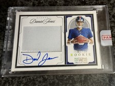 2019 Panini National Treasures Crossover Rookie Patch Auto Daniel Jones #/25