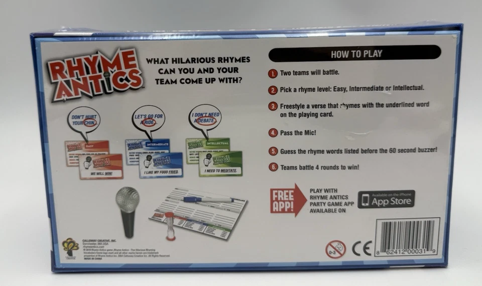 Rhyme Antics ~ The Hilarious Rhyming Vocabulary Game ~ New - Image 2 of 4