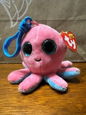 2022 TY Beanie Boos SHELDON the Octopus Key Clip 3 Inches NWT