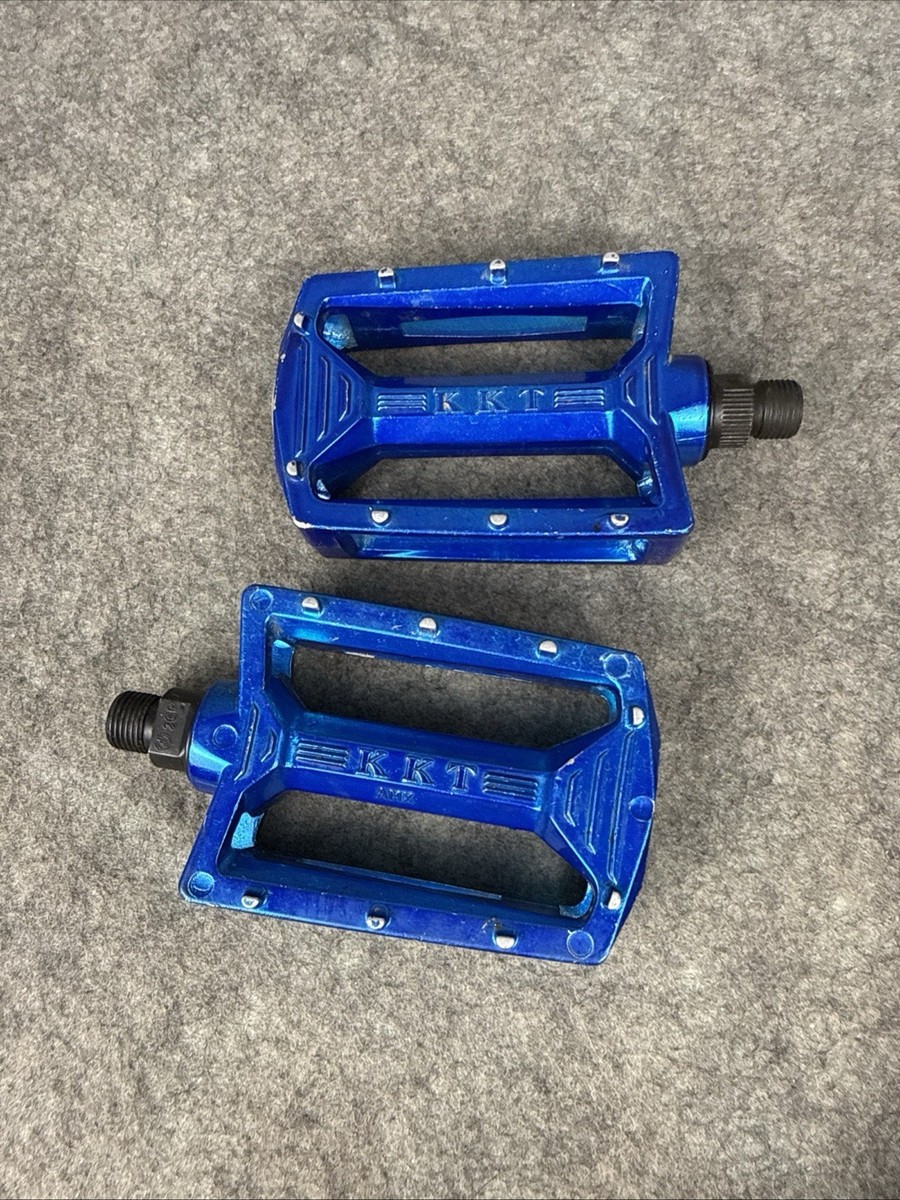 KKT AMX Pedals Blue Vintage BMX Missing Reflectors | eBay