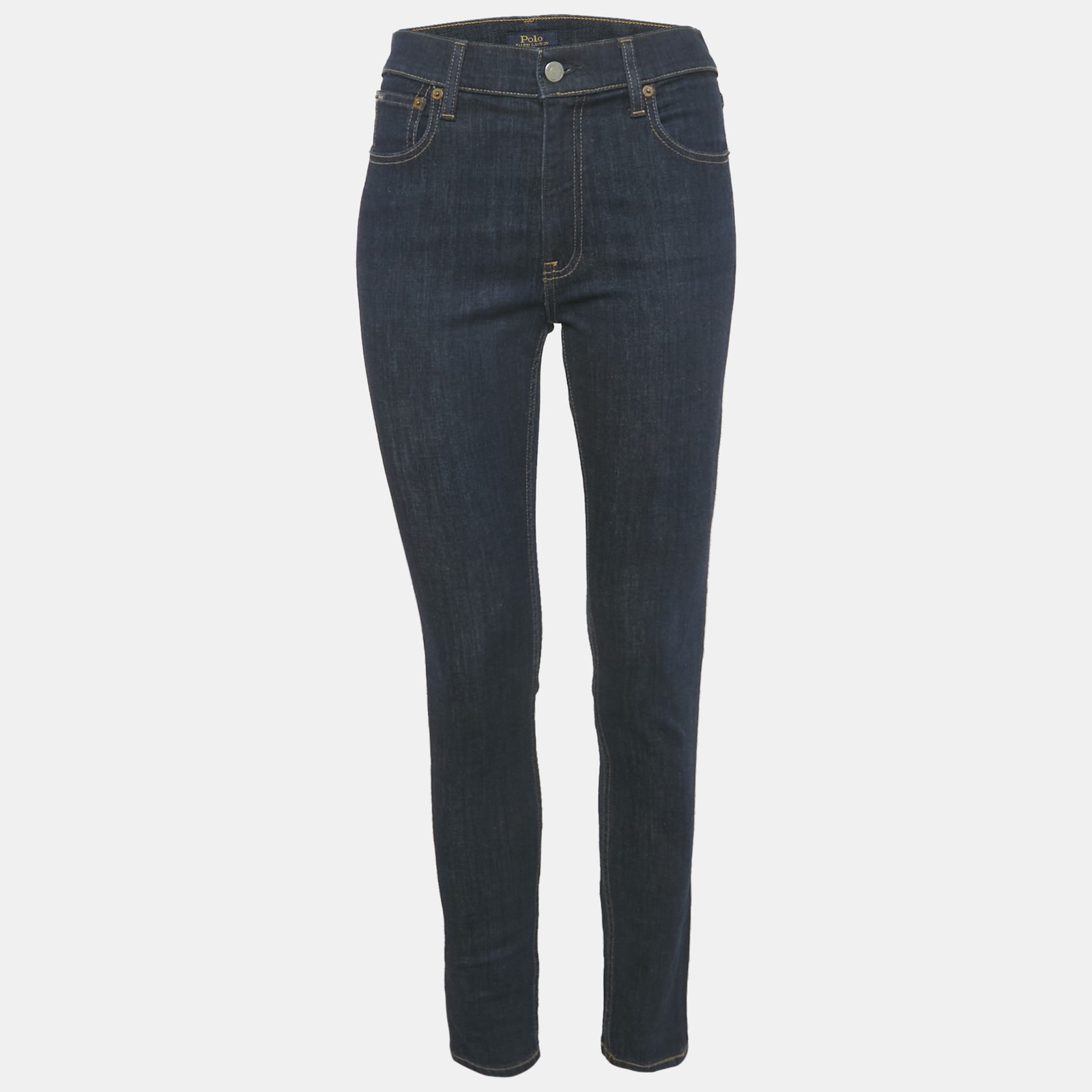 Polo Ralph Lauren Blue Denim Mid-Rise Skinny Tompkins Jeans Waist 28