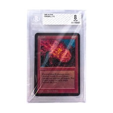 WOTC Magic Graded Card Fireball - Alpha - BGS 8 NM