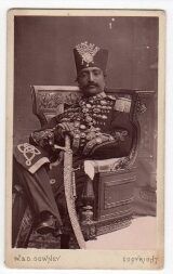 Nasiruddin / CDV of Naser al-Din Shah Qajar c 1880 with Royal Sword