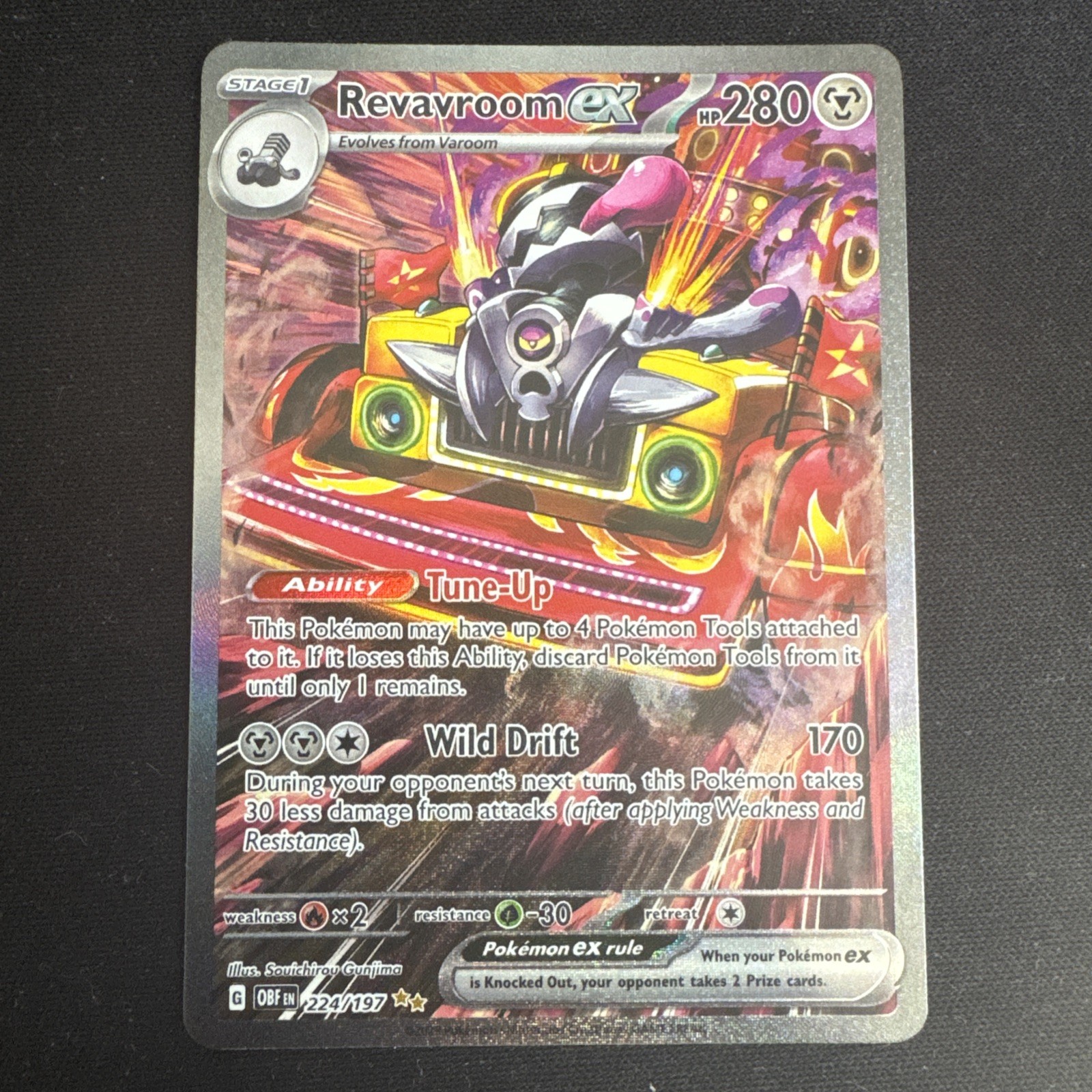Pokémon TCG Revavroom EX 224/197 Obsidian Flames Special Illustration Rare