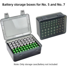 54-Slot AA AAA Rechargeable Battery Organizer Case with Adjustable Compartment