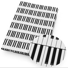 Music Class Piano Polyester Cotton Blend Fabric 5x55 1252730 Remnant