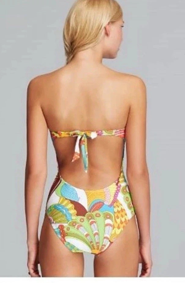Traje de baño Trina Turk para mujer estampado capri de una pieza talla 4 halter ¡¡2 trajes de baño!!! Foto 3 de 4