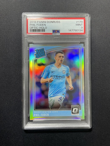 2018-19 Panini Donruss Optic Phil Foden RC Rated Rookie Holo #179 PSA 9 GU01