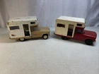 2 Vintage 1970s Tonka Toys Press Steel Jeep Camper Truck