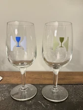 2 Rare Hill Farmstead Brewery Stemmed 6" Logo Beer Glass Tasters!