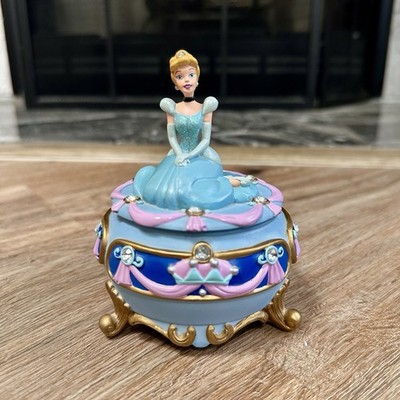 RARE Vintage Disney Store Cinderella Jewelry Trinket Box Figurine