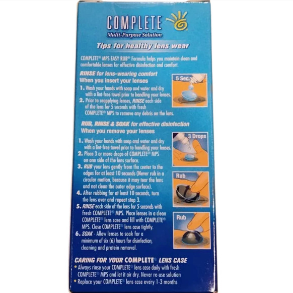 COMPLETE Contact Lens Solution 60ml &ndash; Easy Rub Multi-Purpose Formula