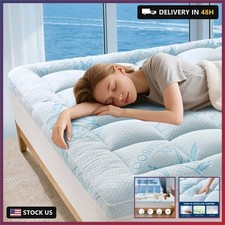 Queen Mattress Topper Viscose Derived from Bamboo,Breathable and Soft Extra Thic