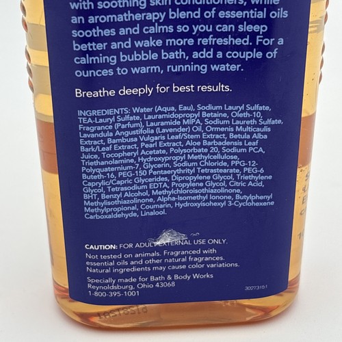 NUEVO Bath & Body Works Aromaterapia Dormir Lavanda Manzanilla Jabón Corporal Espuma Baño - Imagen 4 de 4