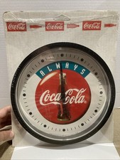 Always COCA-COLA Circle Coke Clock Vintage 1995 NEVER OPENED Brand New