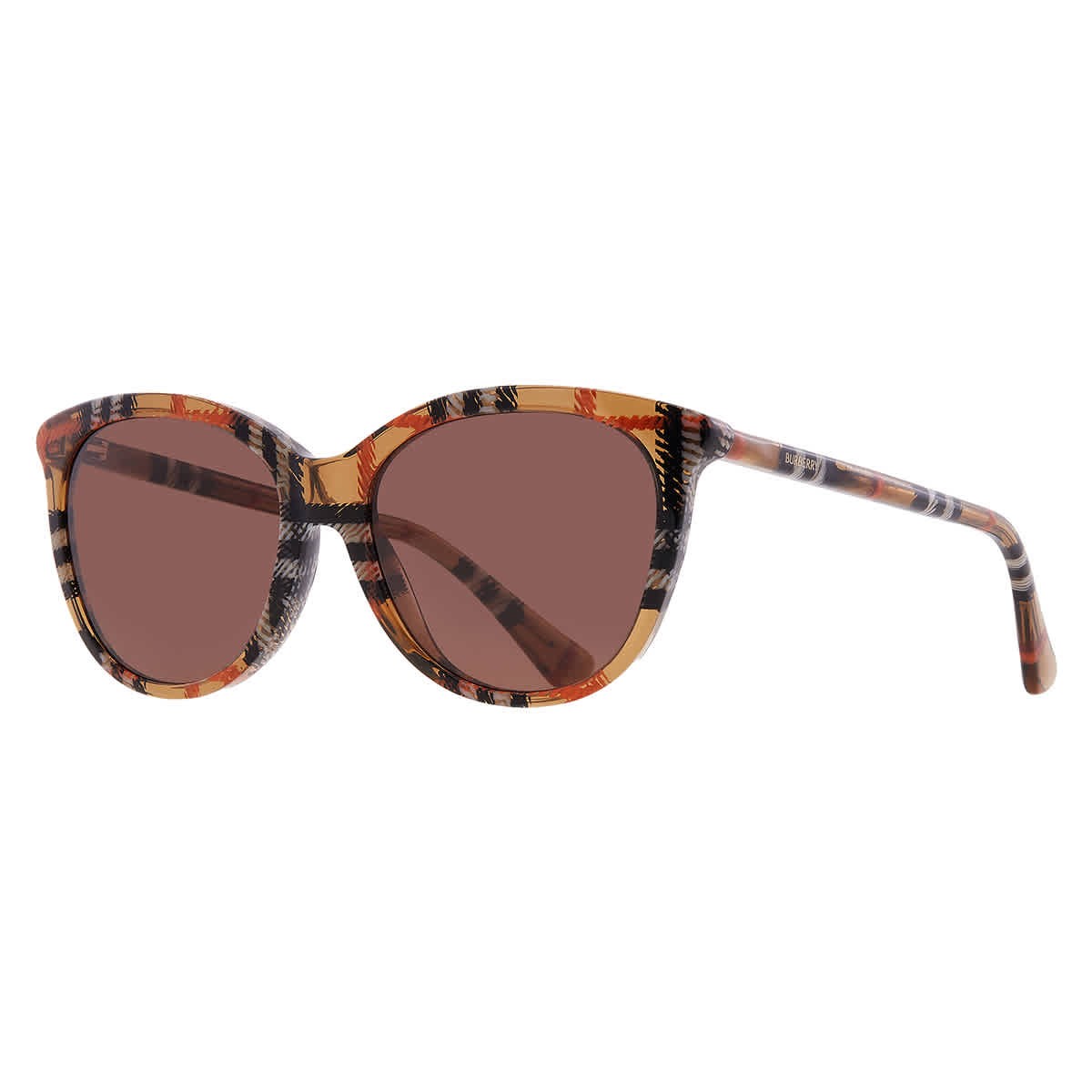 Burberry Dark Brown Phantos Ladies Sunglasses BE4455 416373 55 BE4455 416373 55