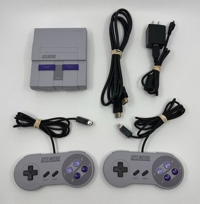 Super Nintendo SNES Classic Mini Console 2 Controllers  Authentic Tested Working