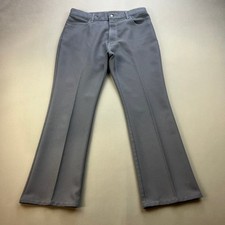 Vintage Levis 517 Sta-Prest Pants Mens 36x30 Gray Chino Bootcut Fit Dress Slacks