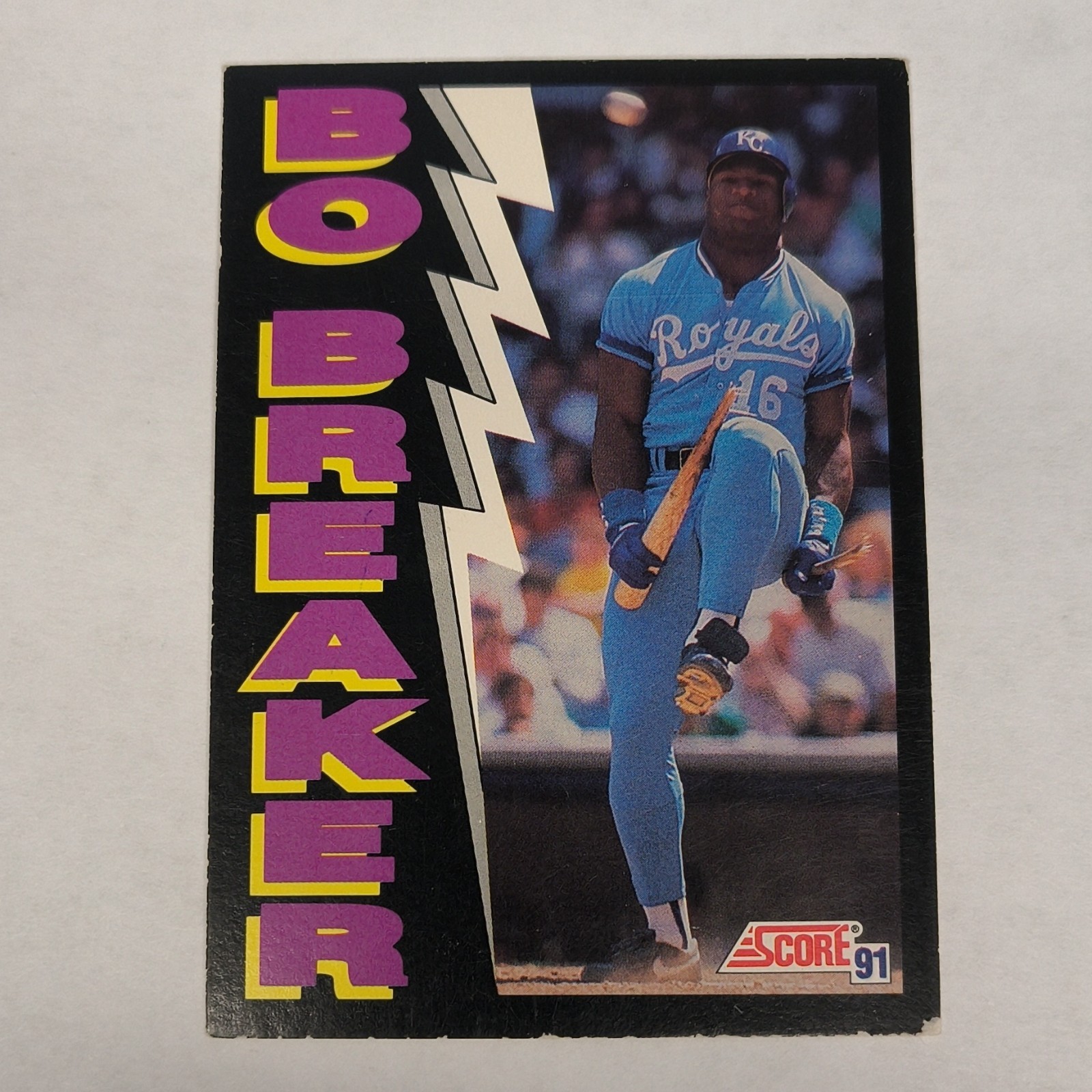Score 1991 Bo Breaker Bo Jackson Kansas City Royals MLB Trading Cards Lot 2
