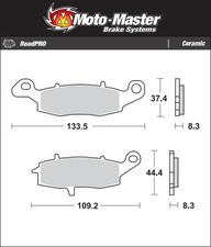 Suzuki VZ 800 M800 ZU Intruder 2007 [Front Motorcycle Ceramic Brake Pads]