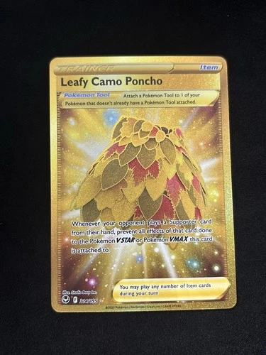 Leafy Camo Poncho (Secret) 214/195 Swsh - Silver Tempest Holo Pokémon TCG - NM