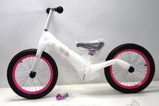 Bixe 12 Zoll Kinder Laufrad - Aluminium Fahrrad ohne Pedale mit Luftreifen, Rosa