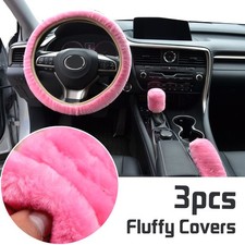 Lammfell Lenkradbezug Auto, Lenkradhülle Lammfell, Lenkradschoner echtes Fell;