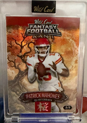 Wild Card Fantasy Football Kanji Patrick Mahomes Chiefs #FMKCOR1-PM 3/3