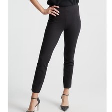 Quince Ultra-Stretch Ponte Pintuck Ankle Legging Pants Women's Size XS Black NWT