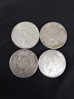 Lot Of 4 Silver Peace Dollars