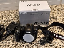 PENTAX Pentax K-50 16.3MP Digital SLR Camera - Black - Boxed - USA SELLER