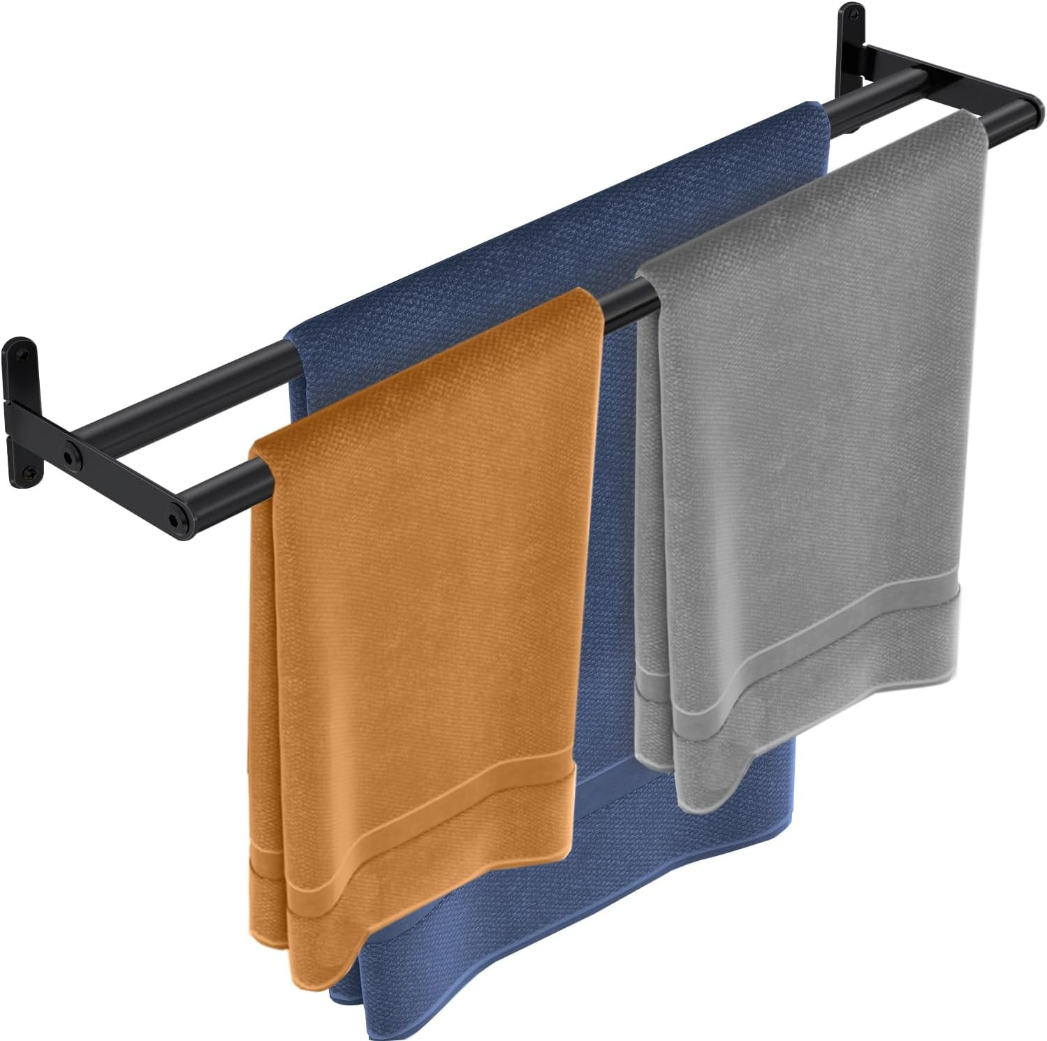 Double Towel Bar 24Inch Towel Racks For Bathroom Stainless Steel Bathroom Holder