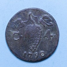 NAPOLI FERDINANDO IV 4 CAVALLI 1790 qBB RAME COPPER COIN NUMISMATICA COLLEZIONE