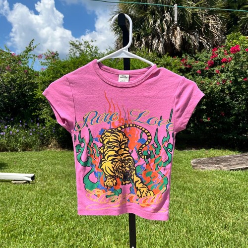 T-shirt Urban Outfitters rosa stampa grafica manica corta taglia XS