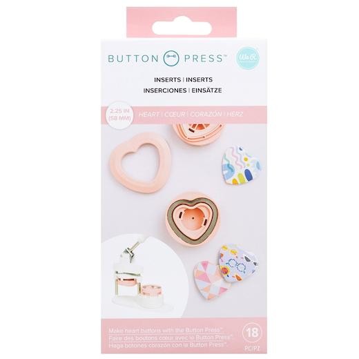 We R Memory Keepers Button Press Inserts - Heart 63mm 661072